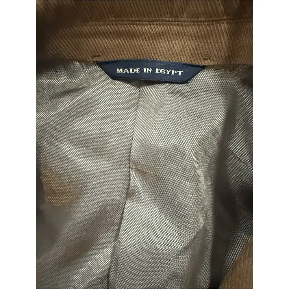 Y2K Banana Republic Modern Fit Camel Cotton Twill Blazer Sport Coat 42R 2008